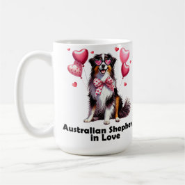 Australischer Schäferhund in Liebe Kaffeetasse