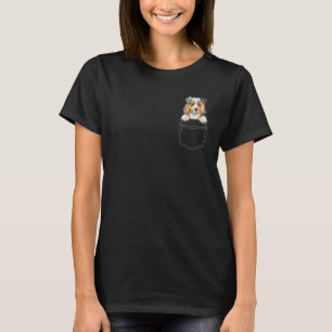 Australischer Schäferhund in Pocket Funny Dog Love T-Shirt