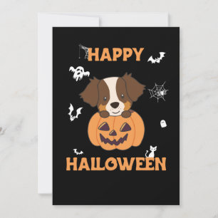 Australischer Schäferhund in Pumpkin Niedlich Happ Feiertagskarte