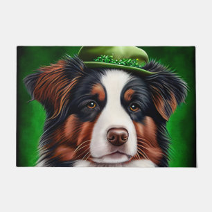 Australischer Schäferhund in St. Patrick's Day Dre Fußmatte