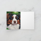 Australischer Schäferhund in St. Patrick's Day Dre Karte (Innenseite)