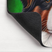 Australischer Schäferhund in St. Patrick's Day Dre Mousepad (Ecke)
