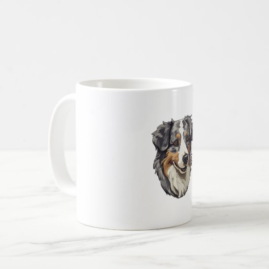 Australischer Schäferhund Kaffeetasse (Vorderseite Links)