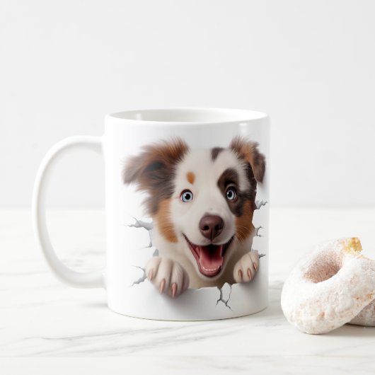 Australischer Schäferhund Kaffeetasse (Mit Donut)
