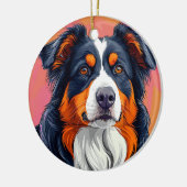Australischer Schäferhund Keramik Ornament (Links)