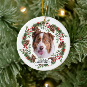Australischer Schäferhund Keramik Ornament