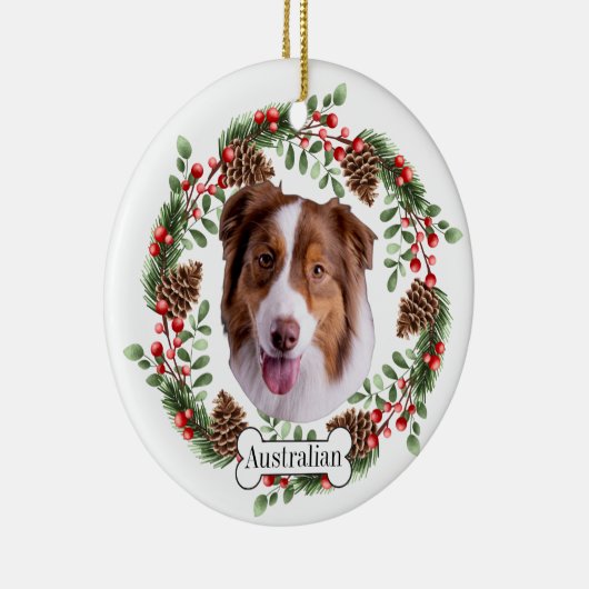 Australischer Schäferhund Keramik Ornament (Rechts)