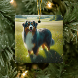 Australischer Schäferhund Keramikornament