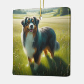 Australischer Schäferhund Keramikornament (Links)