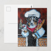 AUSTRALISCHER SCHÄFERHUND KOCH POSTKARTE (Vorne/Hinten)