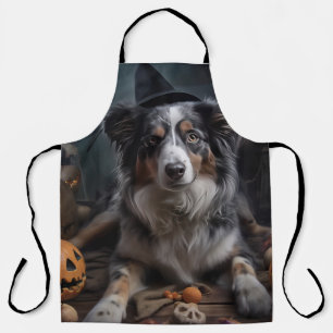 Australischer Schäferhund Kürbisse Halloween Gruse Schürze