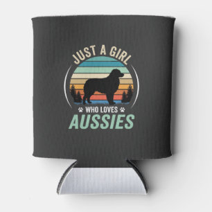 Australischer Schäferhund Liebhaber Retro Sonnenun Dosenkühler