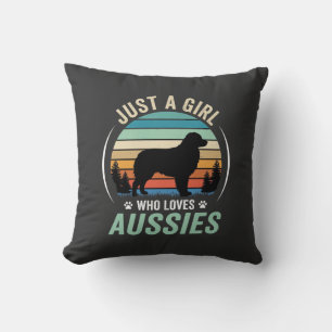 Australischer Schäferhund Liebhaber Retro Sonnenun Kissen