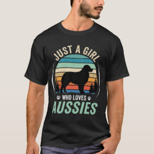 Australischer Schäferhund Liebhaber Retro Sonnenun T-Shirt