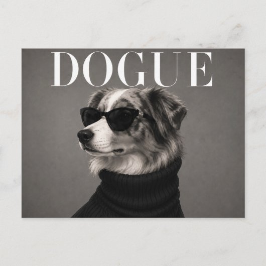 Australischer Schäferhund Luxus Couture Postkarte (Vorderseite)