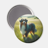 Australischer Schäferhund Magnet (Vorderseite/Rückseite)