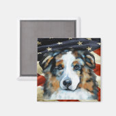 Australischer Schäferhund Magnet (Vorderseite/Rückseite)