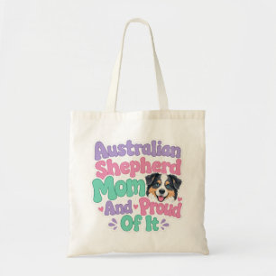 Australischer Schäferhund-Mama und stolz lustiger  Tragetasche