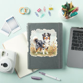 Australischer Schäferhund Merle Langschwanz Aufkleber (iPad Hülle)