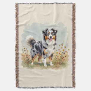 Australischer Schäferhund Merle Langschwanz Decke