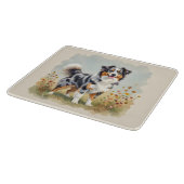 Australischer Schäferhund Merle Langschwanz Schneidebrett (Ecke)