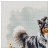 Australischer Schäferhund Merle Langschwanz Stoff (Nahaufnahme)