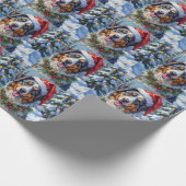 Australischer Schäferhund Merle Winter Weihnachtsk Geschenkpapier (Ecke)