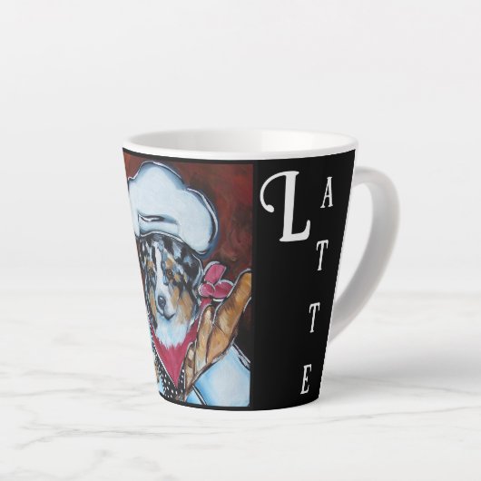 AUSTRALISCHER SCHÄFERHUND MILCHTASSE (Rechte Ecke)