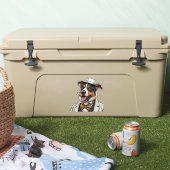 Australischer Schäferhund mit Anzug Aufkleber (Kühler)