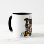 Australischer Schäferhund mit Anzug Tasse (Vorderseite Links)