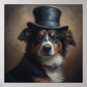 Australischer Schäferhund mit Kragen Poster