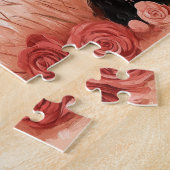 Australischer Schäferhund mit Rose - Valentinstag Puzzle (Seite)