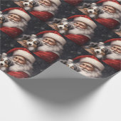 Australischer Schäferhund mit Weihnachten des Weih Geschenkpapier (Ecke)