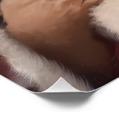 Australischer Schäferhund mit Weihnachten des Weih Poster (Ecke)