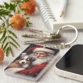 Australischer Schäferhund mit Weihnachten des Weih Schlüsselanhänger (Vorderseite rechts)