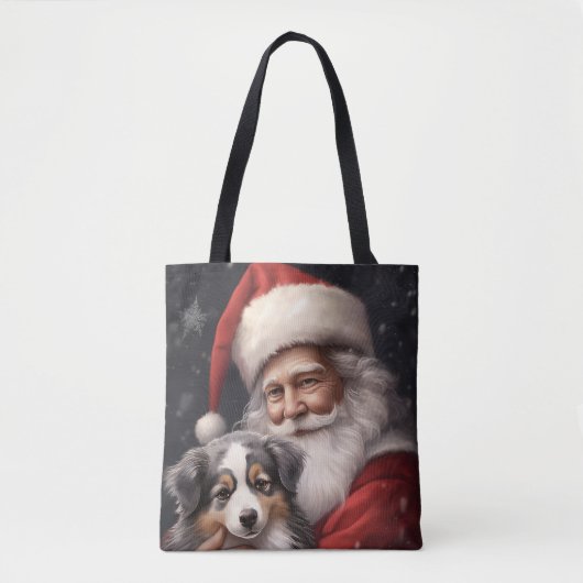 Australischer Schäferhund mit Weihnachten des Weih Tasche (Vorderseite)