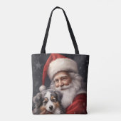 Australischer Schäferhund mit Weihnachten des Weih Tasche (Rückseite)