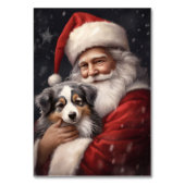 Australischer Schäferhund mit Weihnachten des Weih Tischnummer (Rückseite)