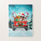 Australischer Schäferhund mit Weihnachtsgeschenken Puzzle (Vertikal)