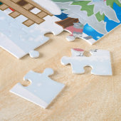 Australischer Schäferhund mit Weihnachtsgeschenken Puzzle (Seite)