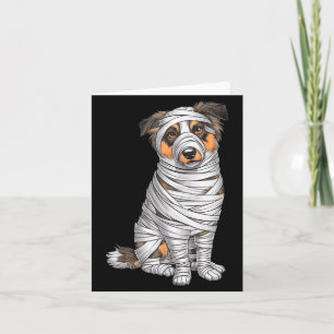 Australischer Schäferhund-Mummy-Hund Halloween Karte