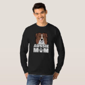 Australischer Schäferhund-Mutterhund-Pfote T-Shirt (Vorne ganz)