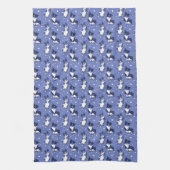 Australischer Schäferhund Niedlich Dog Pattern Blu Geschirrtuch (Vertikal)