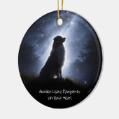 Australischer Schäferhund oder Aussie Weihnachtsfe Keramik Ornament (Links)