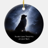 Australischer Schäferhund oder Aussie Weihnachtsfe Keramik Ornament (Hinten)