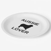 Australischer Schäferhund Pappteller (Schrägansicht)