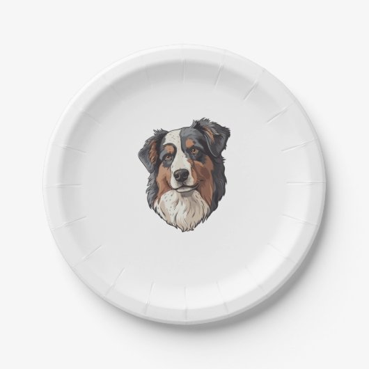 Australischer Schäferhund Pappteller (Vorderseite)