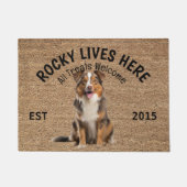 Australischer Schäferhund Personalisiert Dog Lover Fußmatte (Vorderseite)