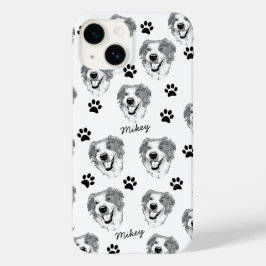 Australischer Schäferhund Personalisierte Hand Zei Case-Mate iPhone 14 Hülle
