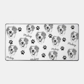 Australischer Schäferhund Personalisierte Hand Zei Schreibtischunterlage (Vorderseite)